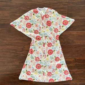 Zipadee-Zip Sleep Swaddle/Sack Pink Florals fleece size medium